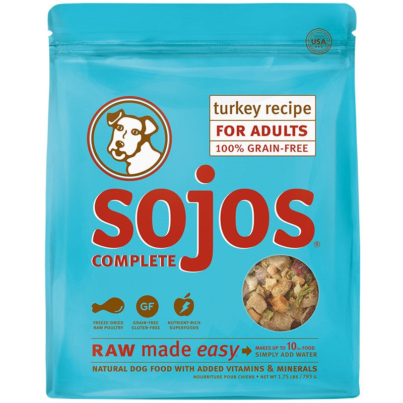 Sojos Complete Turkey Recipe Adult Freeze-Dried Grain-Free Dehydrated Dog Food