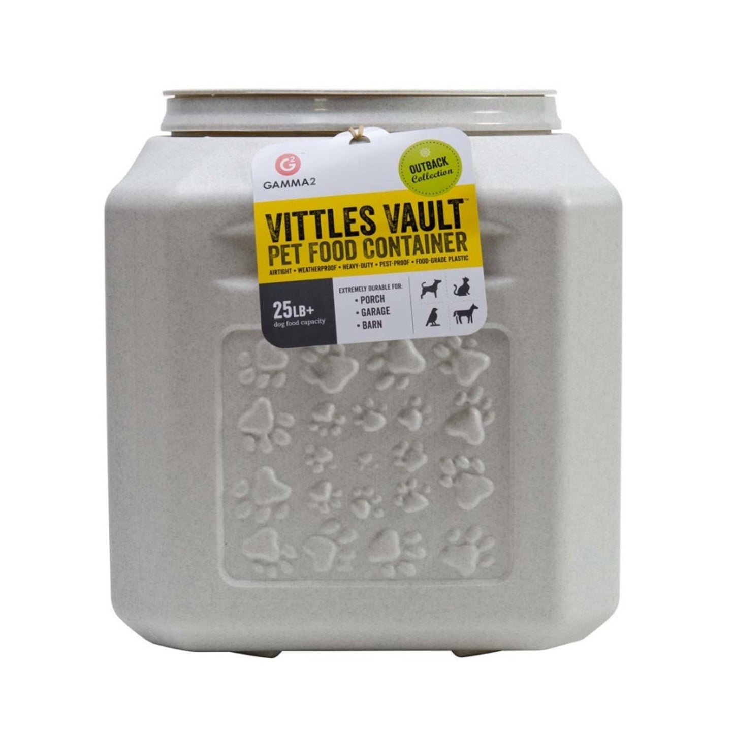 Vittles Vault Outback and Junior Compact Pet Food Containers White Durable Storage