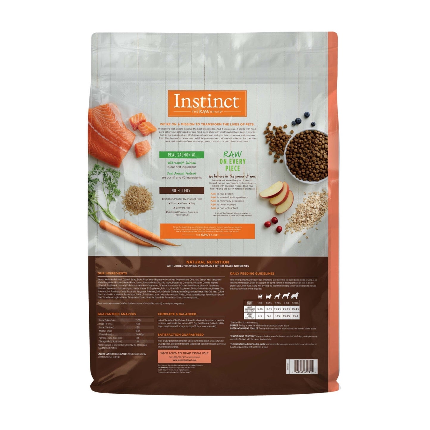 Natures Variety Instinct Dog Be Natural Salmon Brown Rice 24Lb