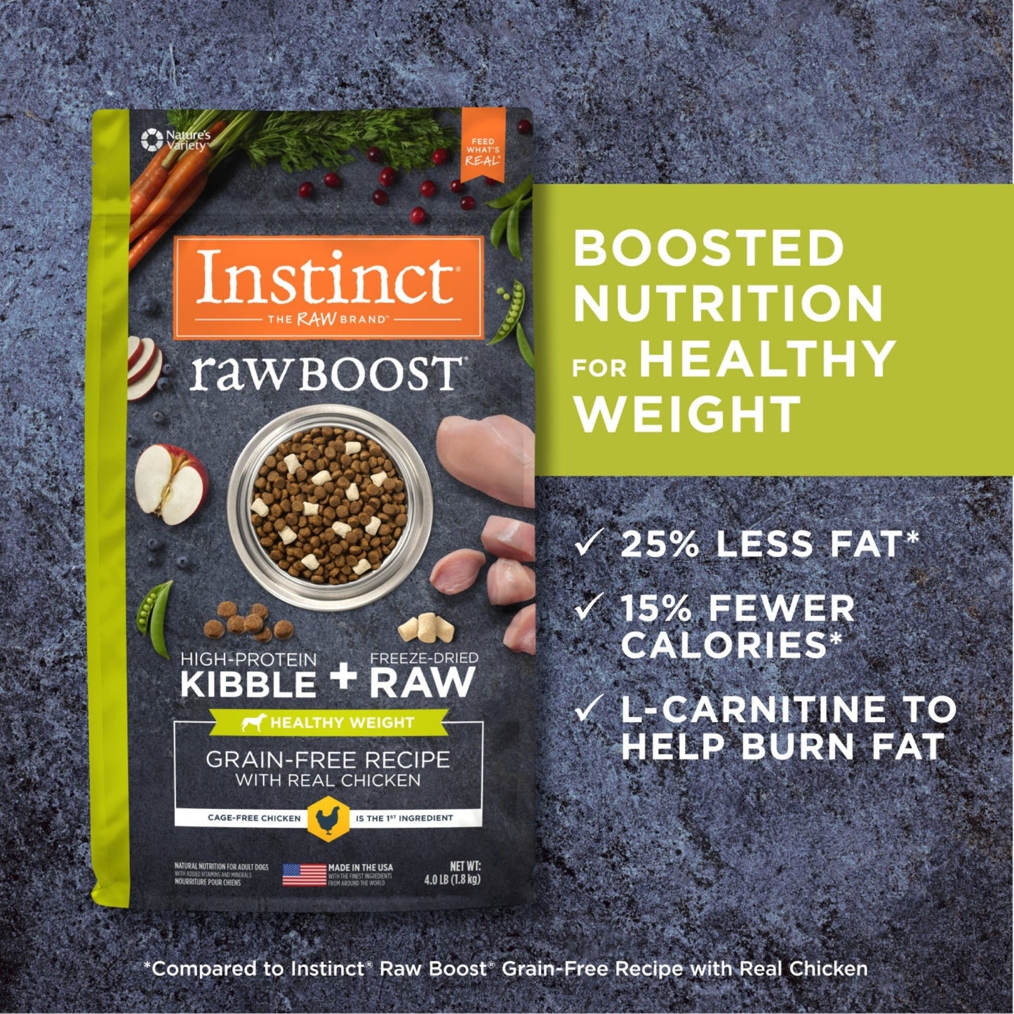 Natures Variety Instinct Dog Raw Boost Healthy Weight Chicken Grainfree Dog Food