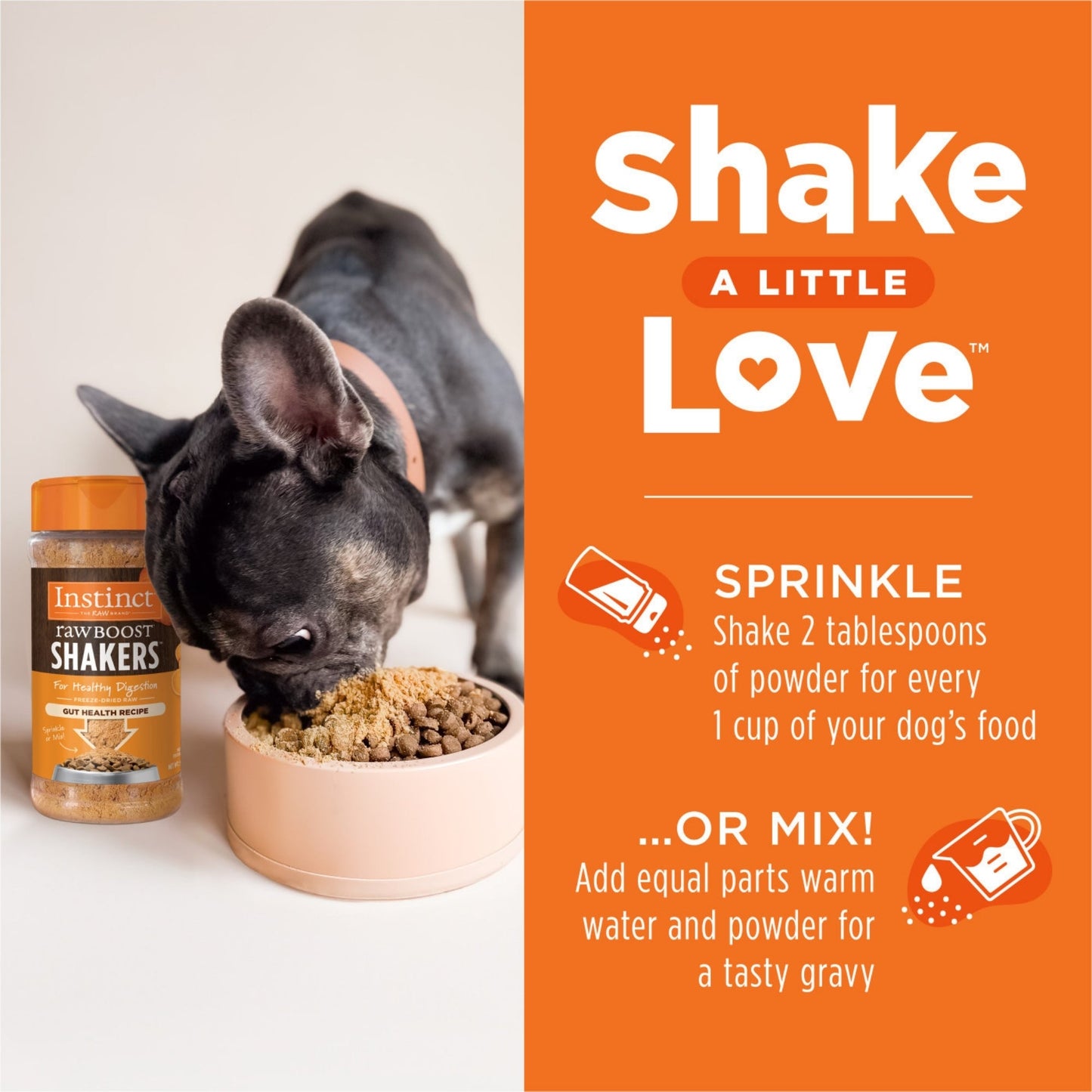 Natures Variety Instinct Raw Boost Shakers Dog Freeze-dried 5.5oz. Gut Health Topper