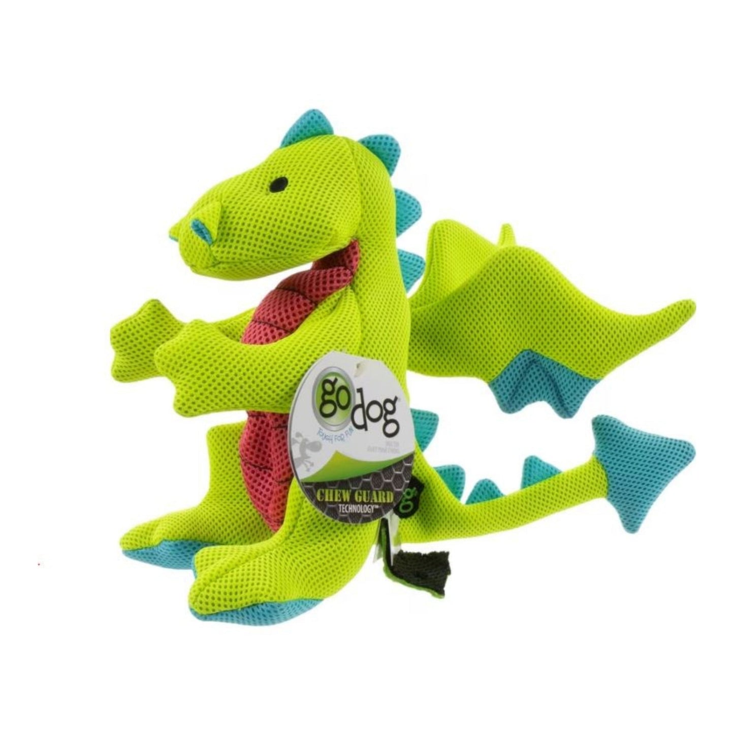 Godog Dragons Squeaky Plush Dog Toy Durable and Fun for Dogs of All Sizes