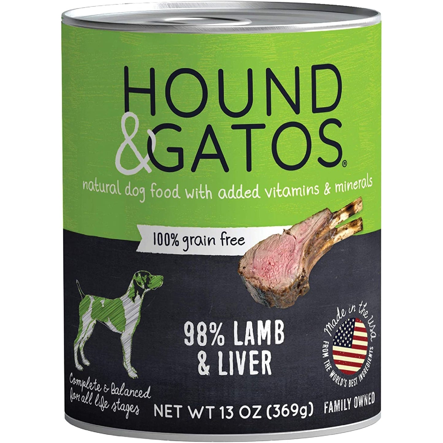 Hound And Gatos Dog Grain Free Lamb Lamb Liver 13oz. (Case of 12)