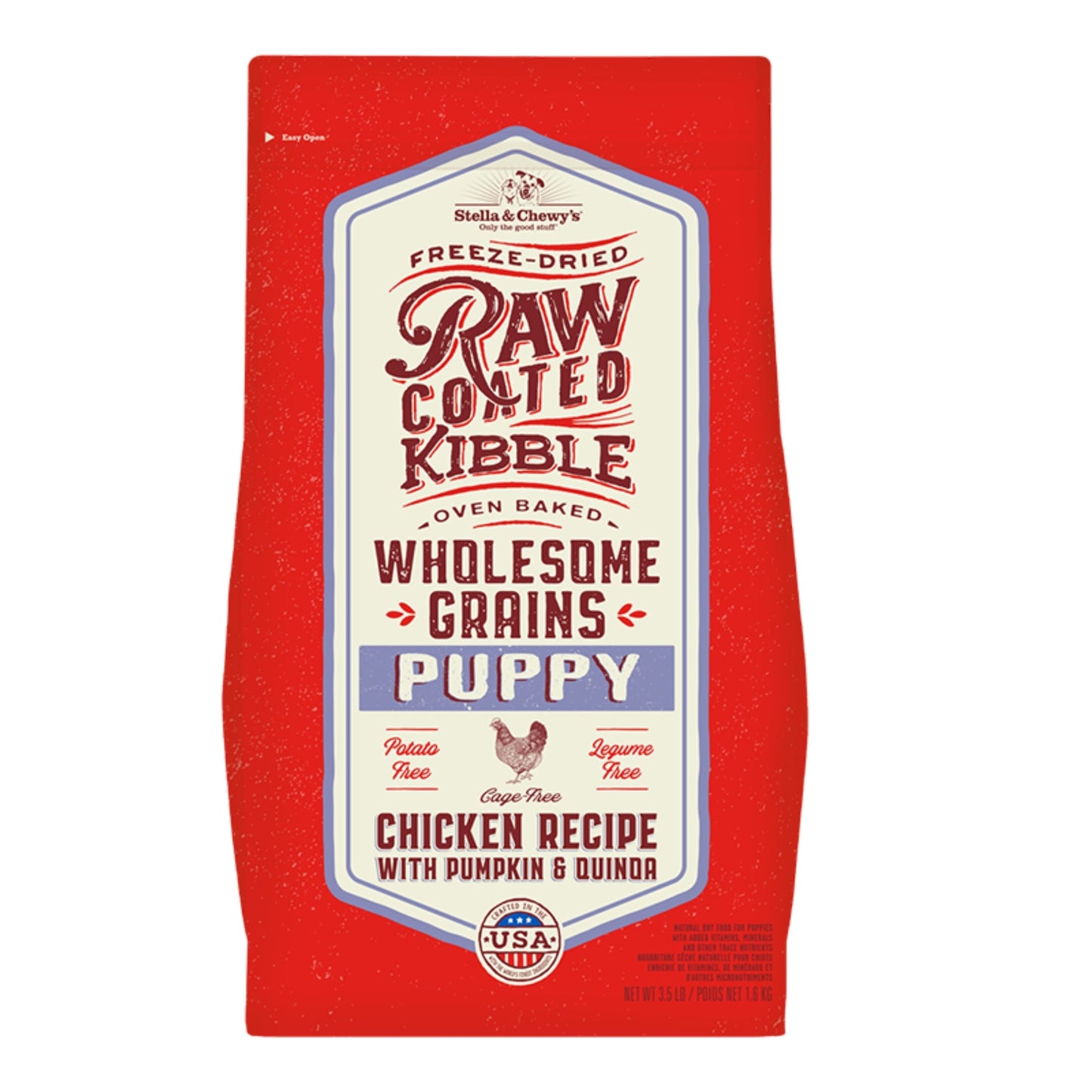 Stella & Chewy's Dog Raw Coated Wholesome Puppy Chicken Pumpkin Quinoa