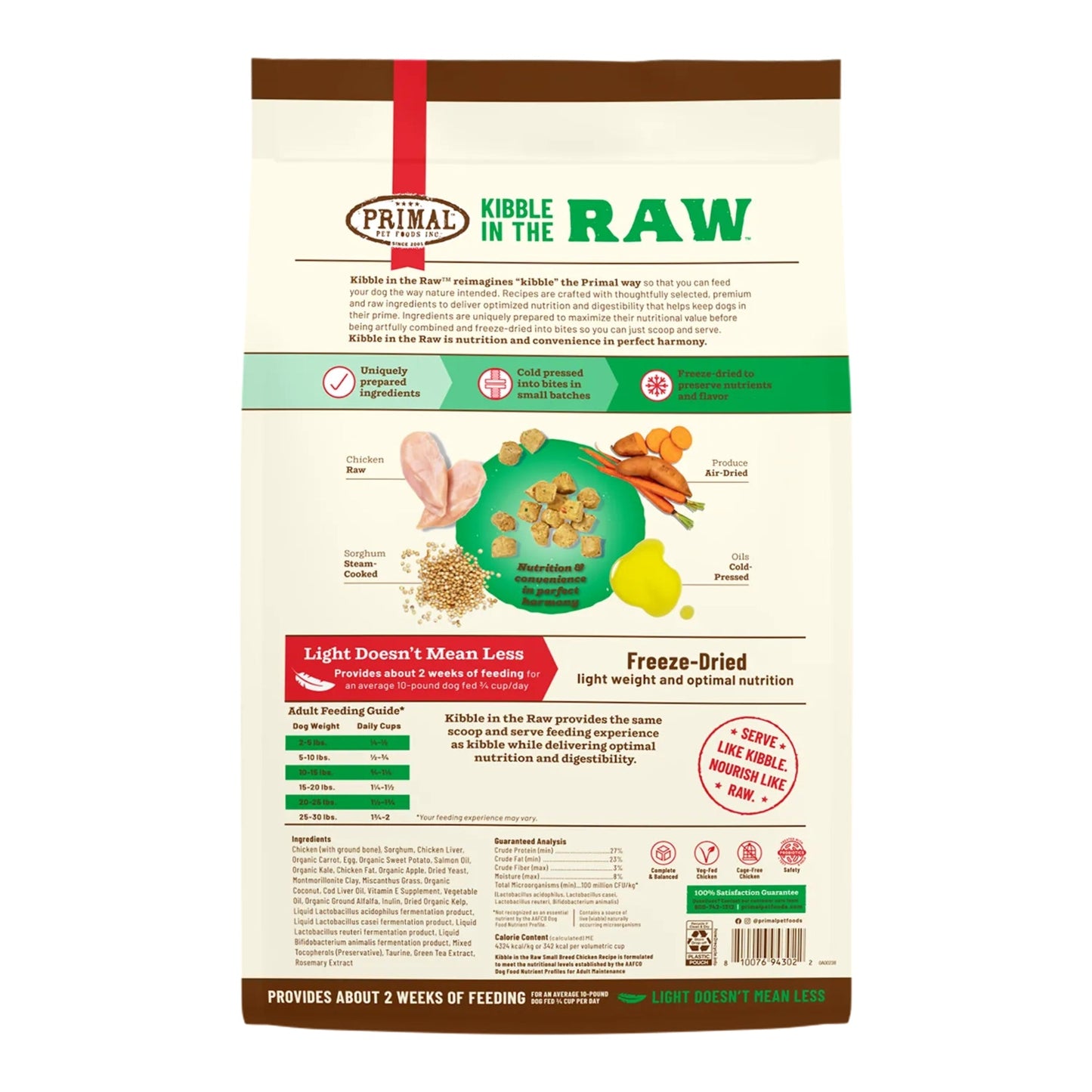 Primal Dog Freeze-Dried Kibble In The Raw Small Breed