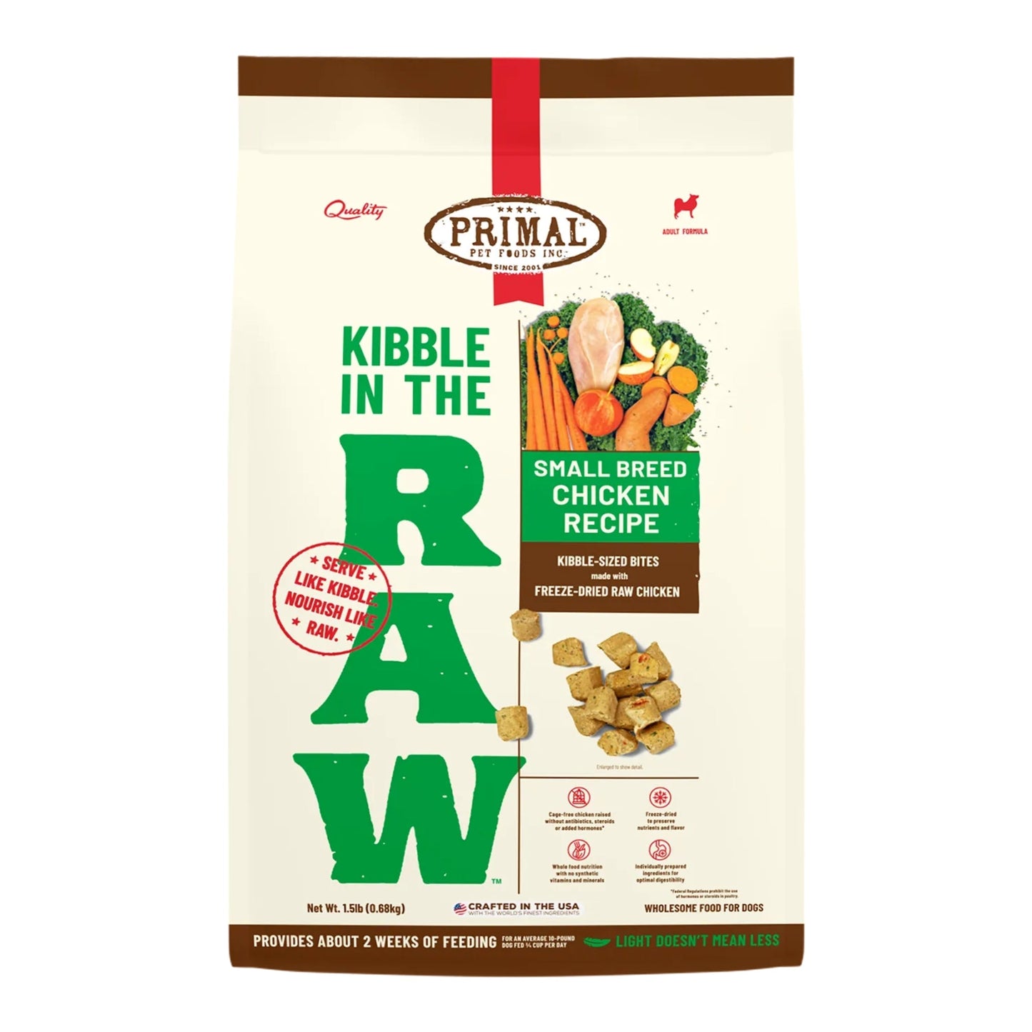 Primal Dog Freeze-Dried Kibble In The Raw Small Breed