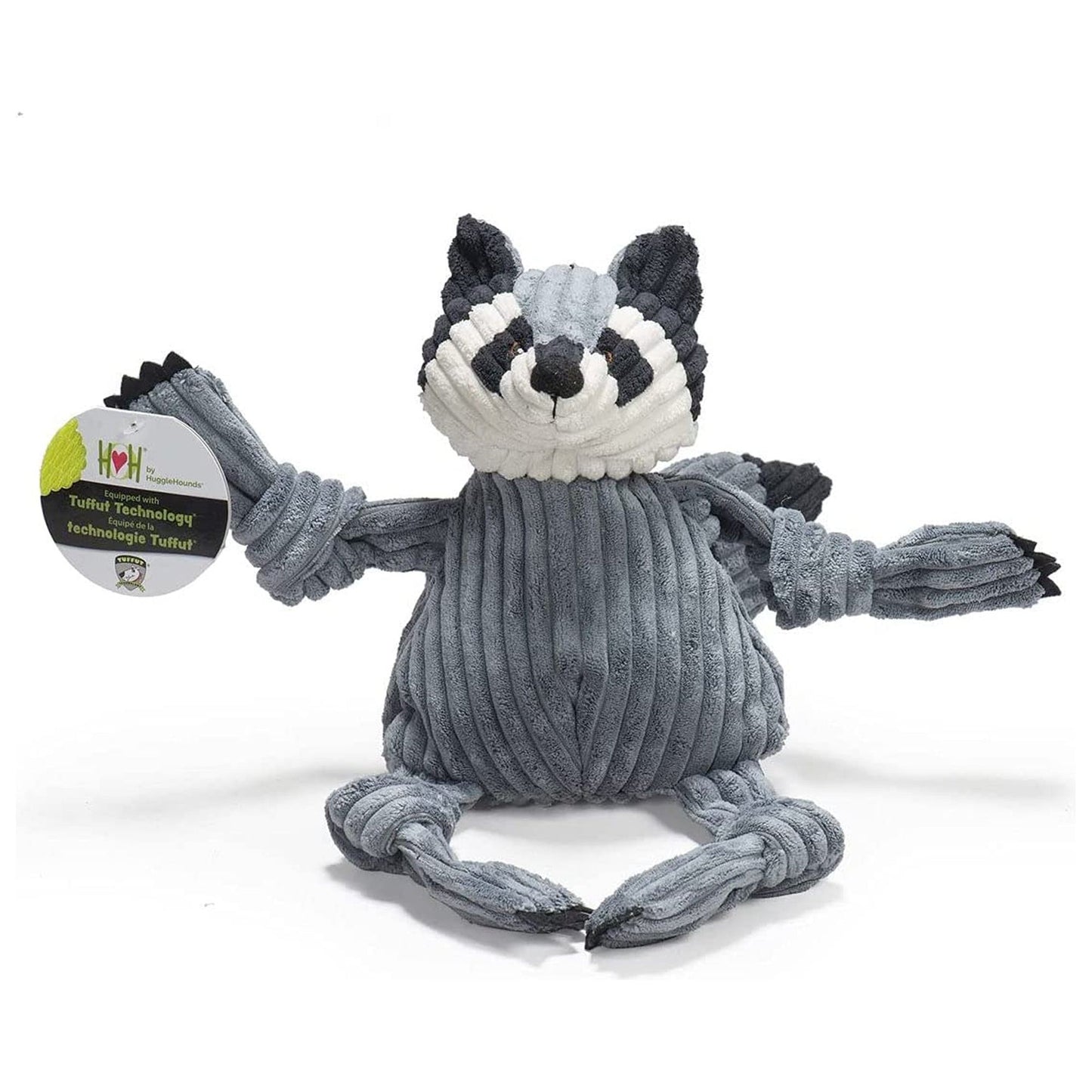 Hugglehounds Dog Woodland Knottie Racoon Plush Toy for Pets