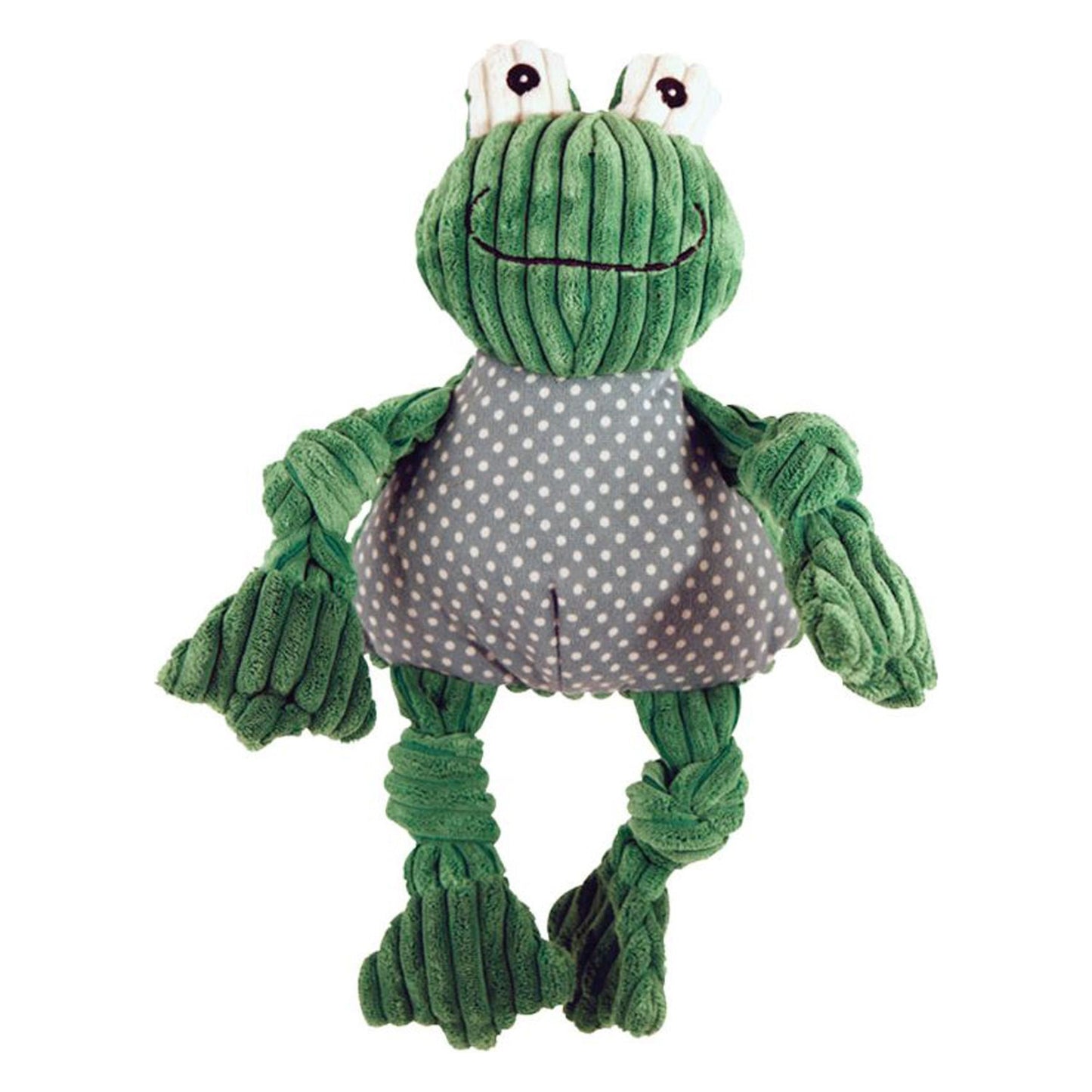 Hugglehounds Dog Fergie Frog Knottie Durable Plush Chew Toy for Dogs
