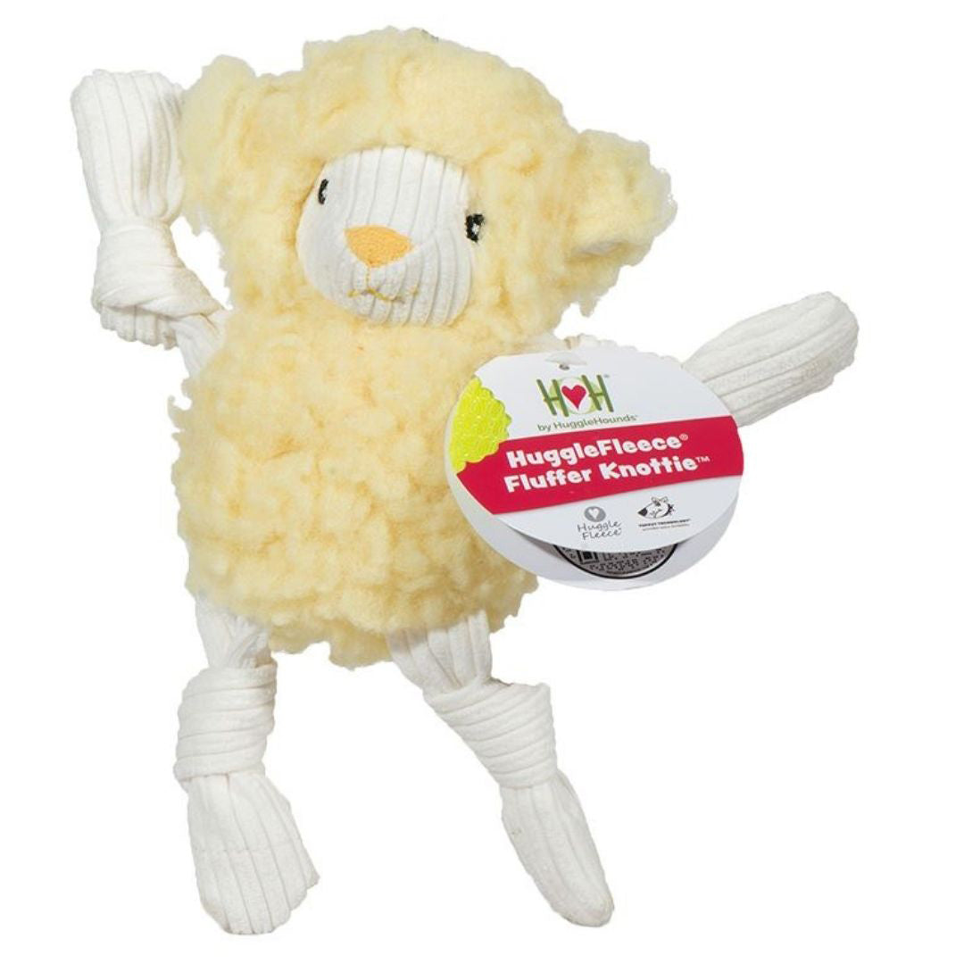 Hugglehounds Dog Fluffer Knotties Sweet Pea Sheep Plush Toy for Dogs