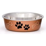 Loving Pets Metallic Dog Bowl Copper 1ea