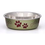 Loving Pets Metallic Dog Bowl Artichoke 1ea/MD