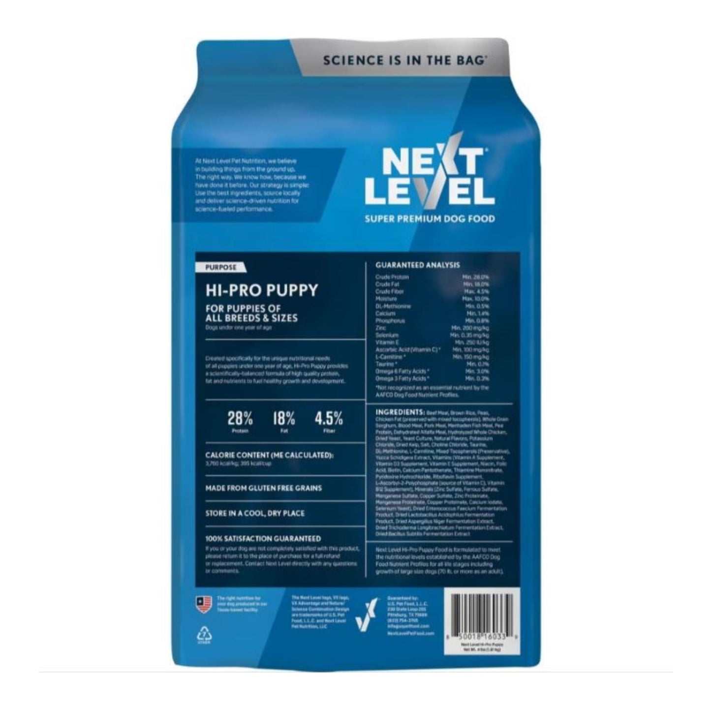 Next Level Hi-Pro Puppy Dry Dog Food High-Protein Formula for Growing Puppies