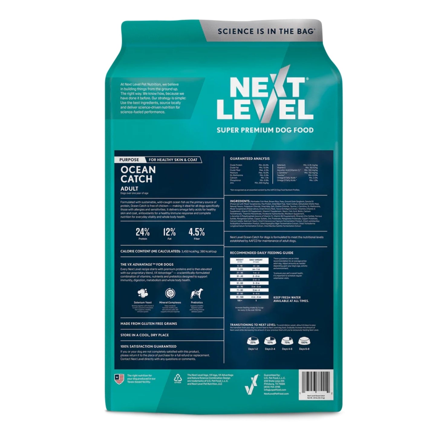 Next Level Ocean Catch Adult Dry Dog Food Premium Nutrition for Healthy Dogs
