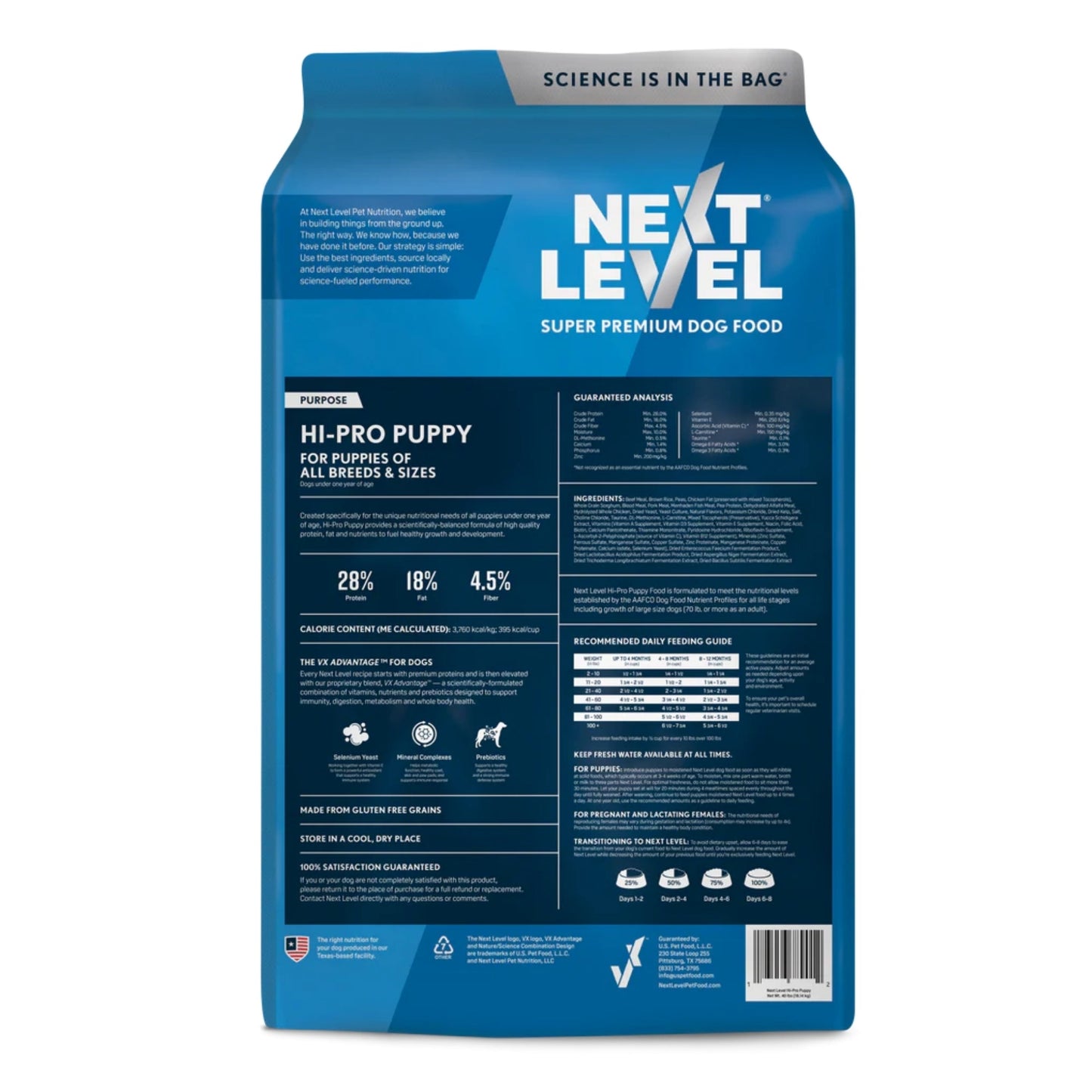 Next Level Hi-Pro Puppy Dry Dog Food High-Protein Formula for Growing Puppies