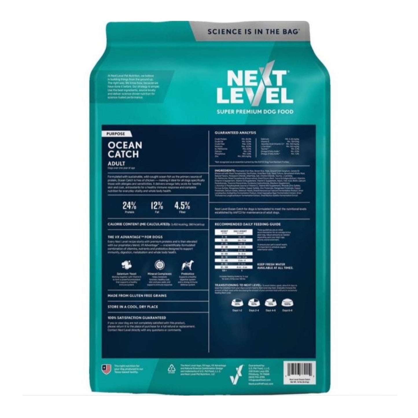 Next Level Ocean Catch Adult Dry Dog Food Premium Nutrition for Healthy Dogs