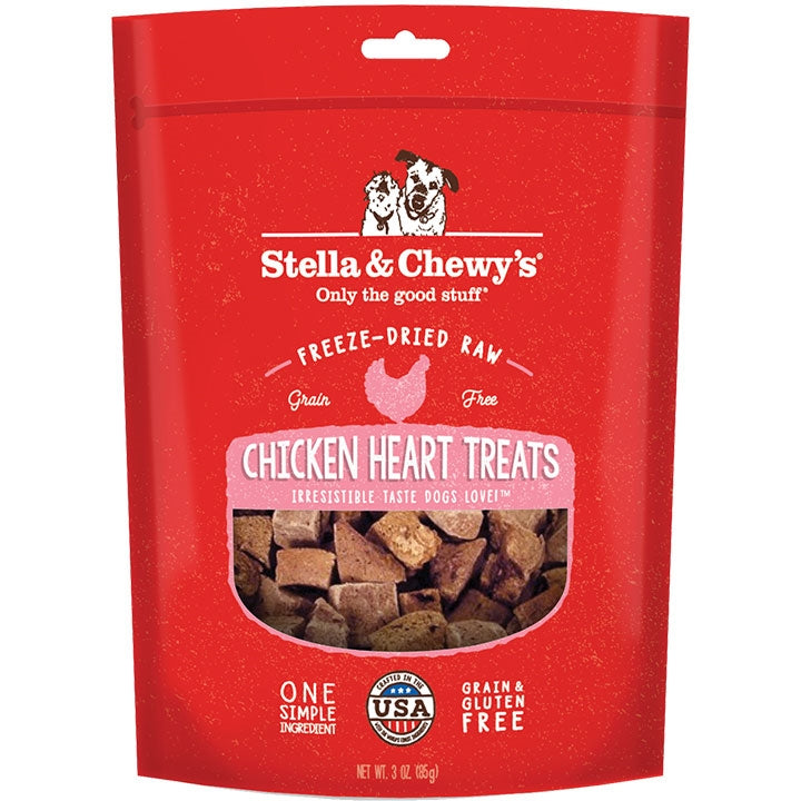 Stella And Chewy's Dog Freeze-Dried Treat Chicken Hearts