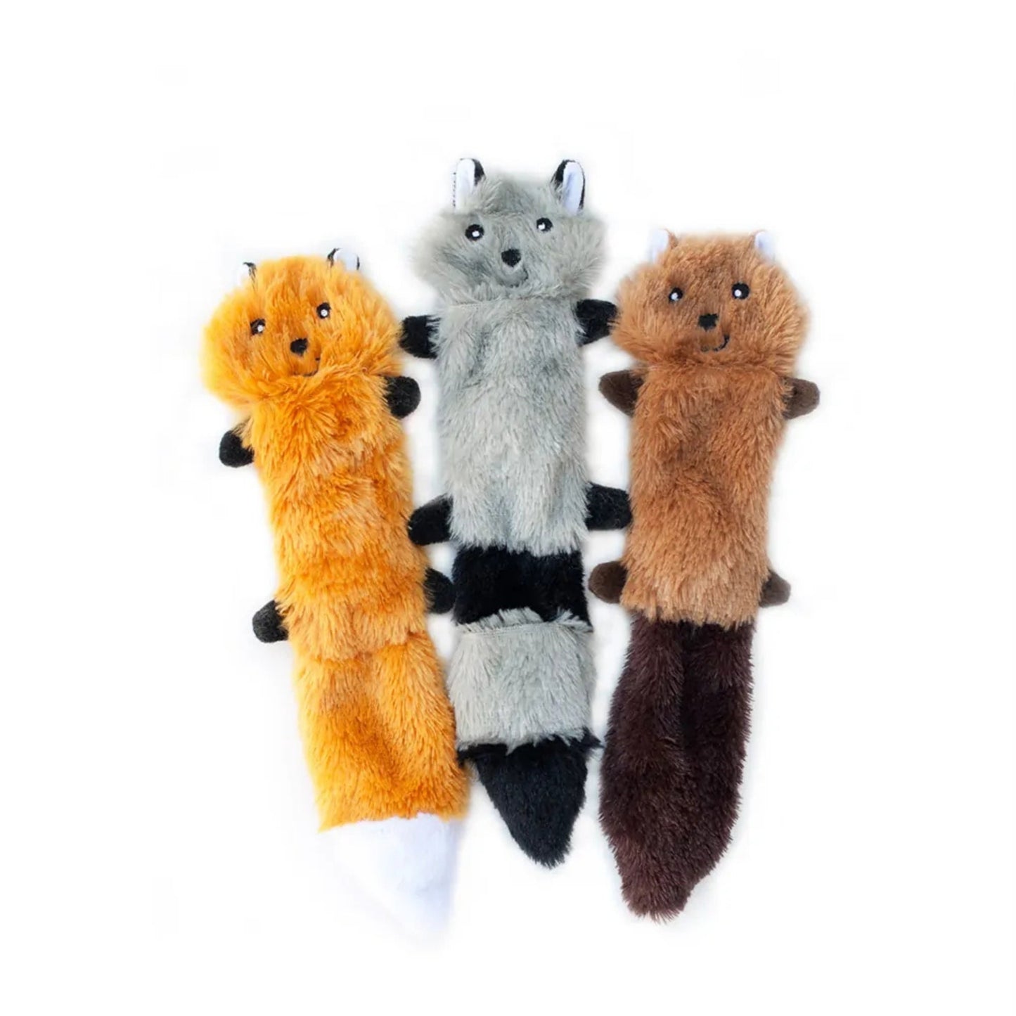 Zippypaws Skinny Peltz Pack of 3 Assorted Plush Dog Toys