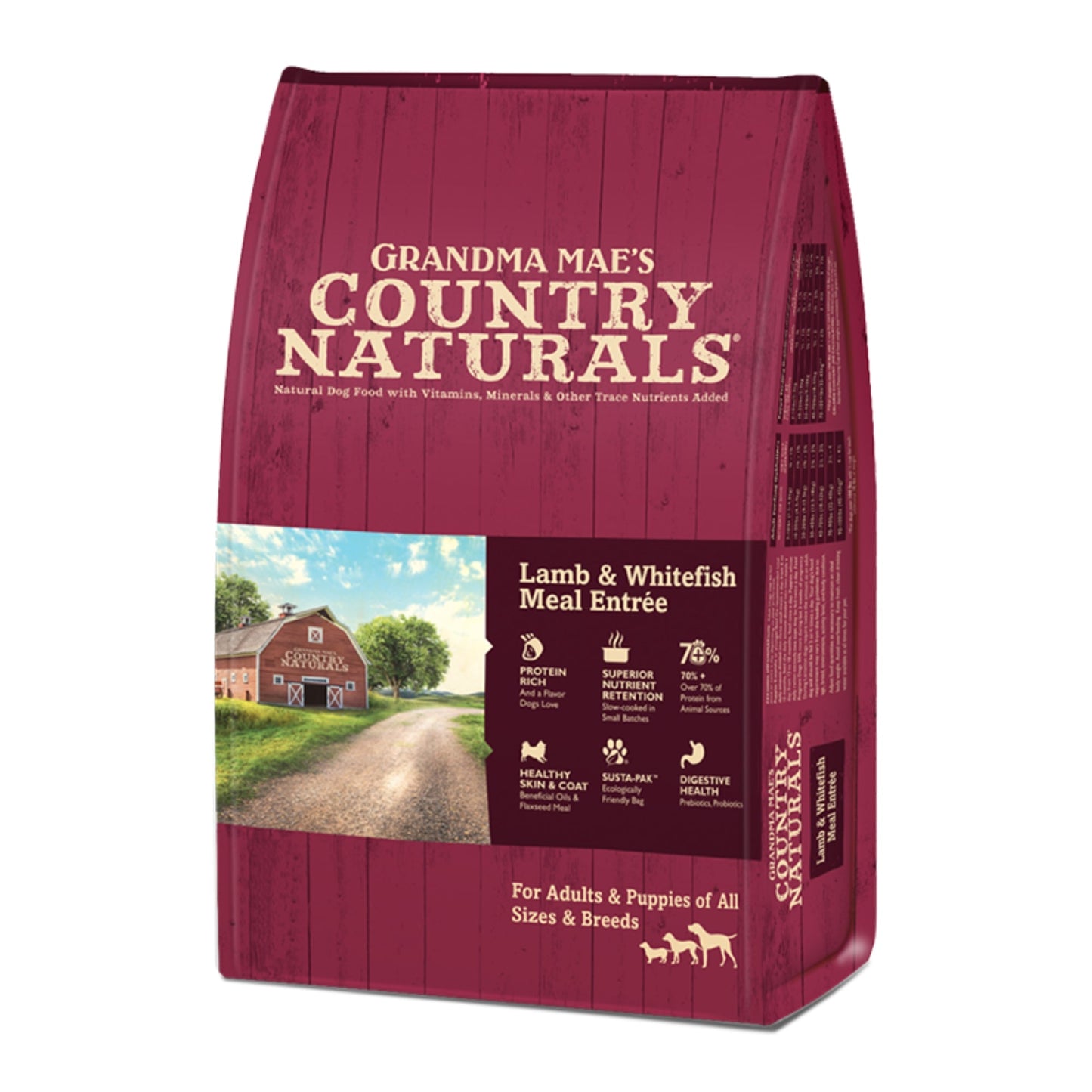 Grandma Mae's Country Naturals Dry Dog Food Lamb & Whitefish Meal
