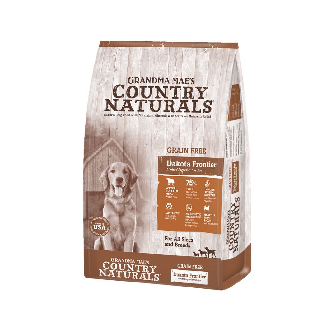 Grandma Mae's Country Naturals Grain Free LID Dry Dog Food Dakota Frontier Buffalo