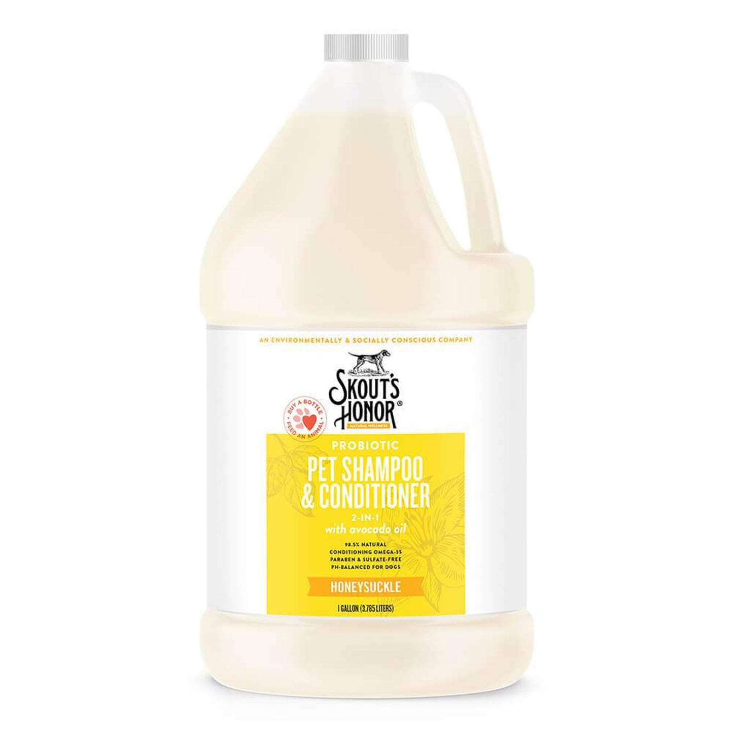 Skouts Honor Dog Shampoo Conditioner Honeysuckle Natural Cleanse and Nourish Formula