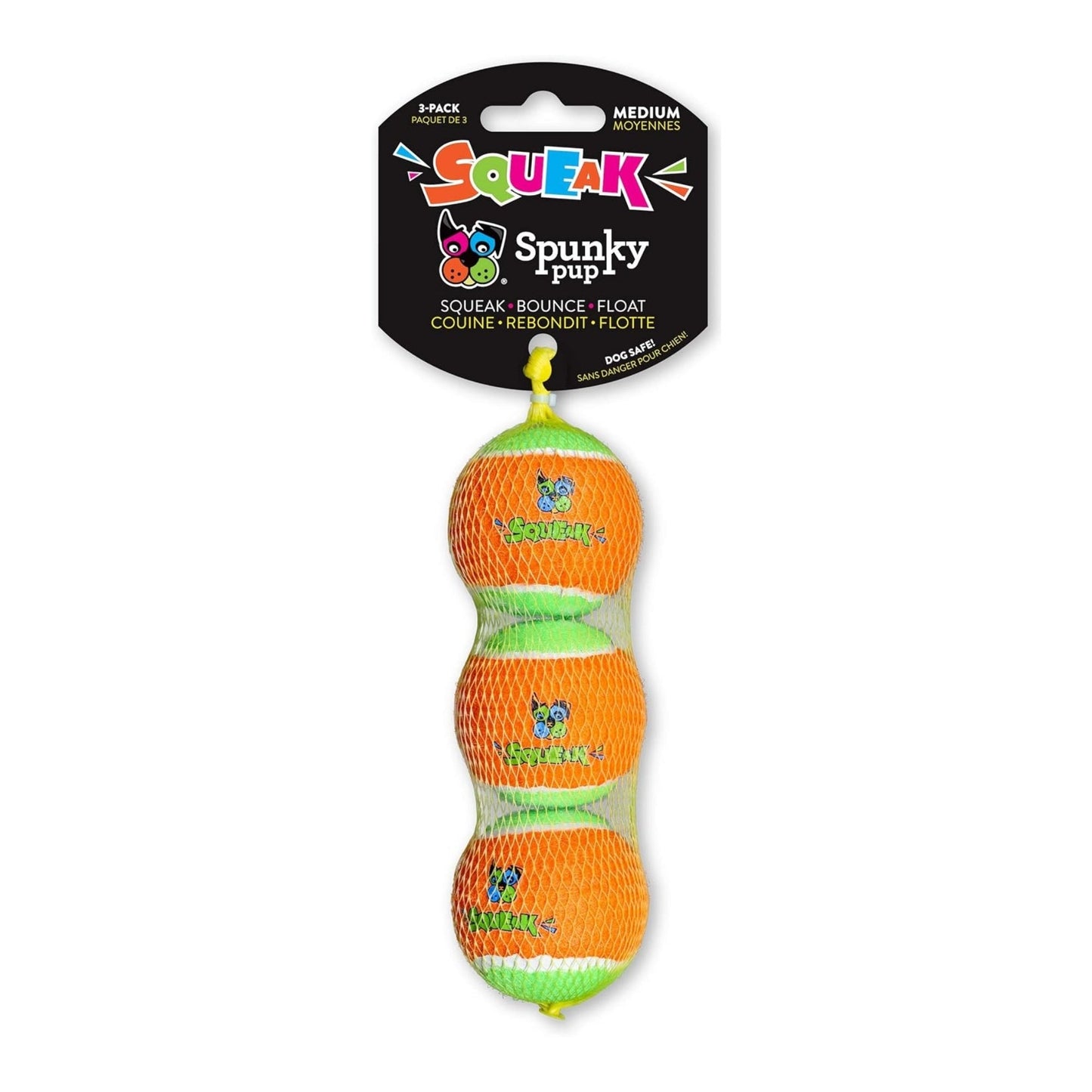 Spunkypup Squeaky Tennis Balls – Durable Dog Toys in Multi-Packs for Active Play