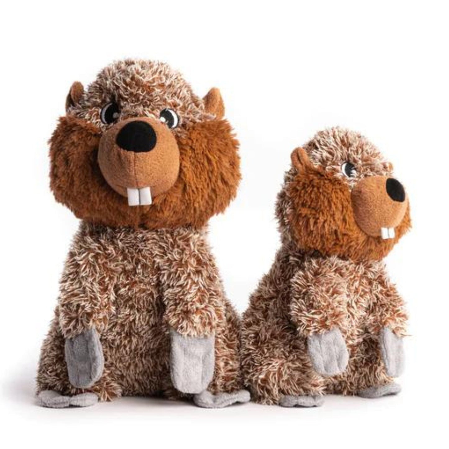 Fabdog Fluffy Beaver Plush Dog Toy – Soft and Cuddly Chew Toy for Pets