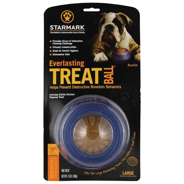 Starmark Everlasting Treat Ball Dog Toy Durable Chew Toy for Dogs