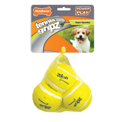 Nylabone Power Play Dog Tennis Ball Gripz 1ea for Small to Giant Dogs Up to 50 lbs