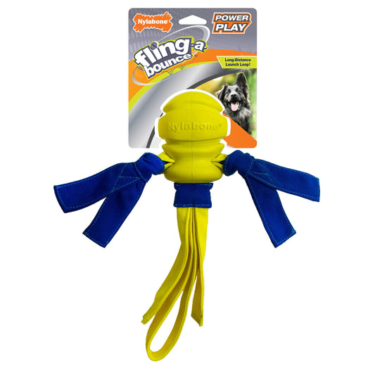 Nylabone Power Play Fling-a-Bounce Interactive Dog Toy for Medium to Giant Dogs