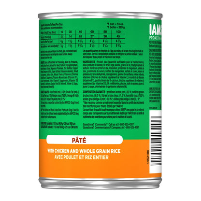 IAMS Proactive Health Paté Adult Wet Dog Food Pate w/Chicken & Rice