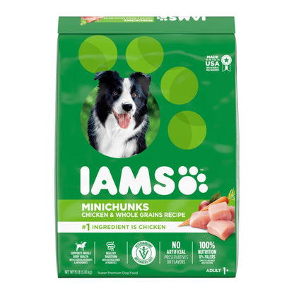 IAMS Minichunks Small Kibble High Protein Adult Dry Dog Food Real Chicken