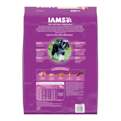 IAMS Mature Adult Senior Dry Dog Food Real Chicken Formula for Healthy Aging Dogs