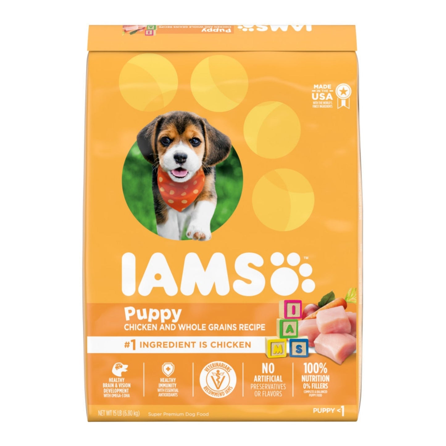 IAMS Smart Puppy Dry Dog Food Real Chicken Formula for Growing Puppies