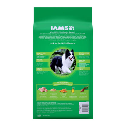 IAMS Minichunks Small Kibble High Protein Adult Dry Dog Food Real Chicken