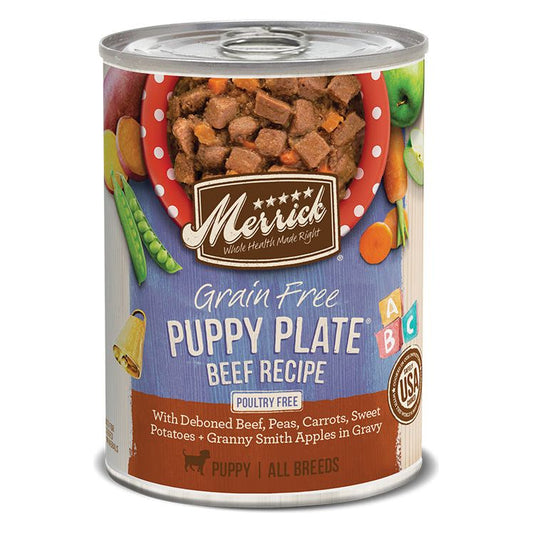 Merrick Grain Free Puppy Plate Beef 12.7oz. (Case of 12)