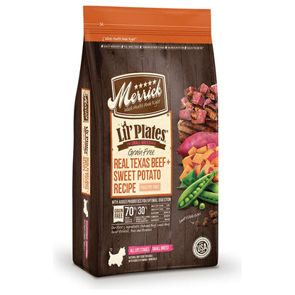 Merrick Lil Plates Grain Free Real Texas Beef And Sweet Potato Recipe Dog Food