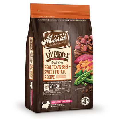 Merrick Lil Plates Grain Free Real Texas Beef And Sweet Potato Recipe Dog Food