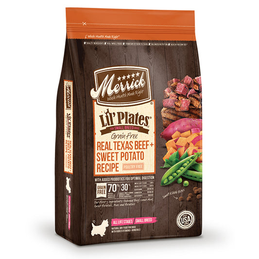 Merrick Lil Plates Grain Free Real Texas Beef And Sweet Potato Recipe Dog Food