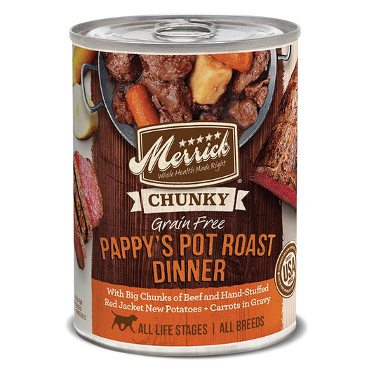 Merrick Dog Chunky Pappy Pot Roast 12.7oz. (Case of 12)