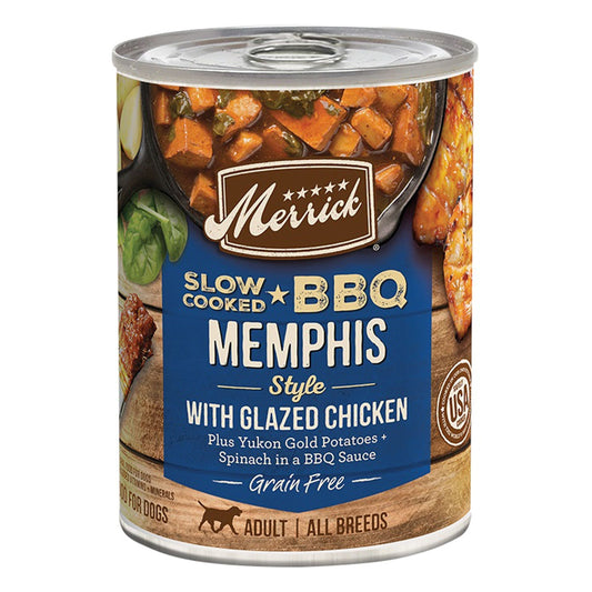 Merrick Dog Slow-Cooked Grain Free Memphis Style Chicken 12.7oz. (Case of 12)