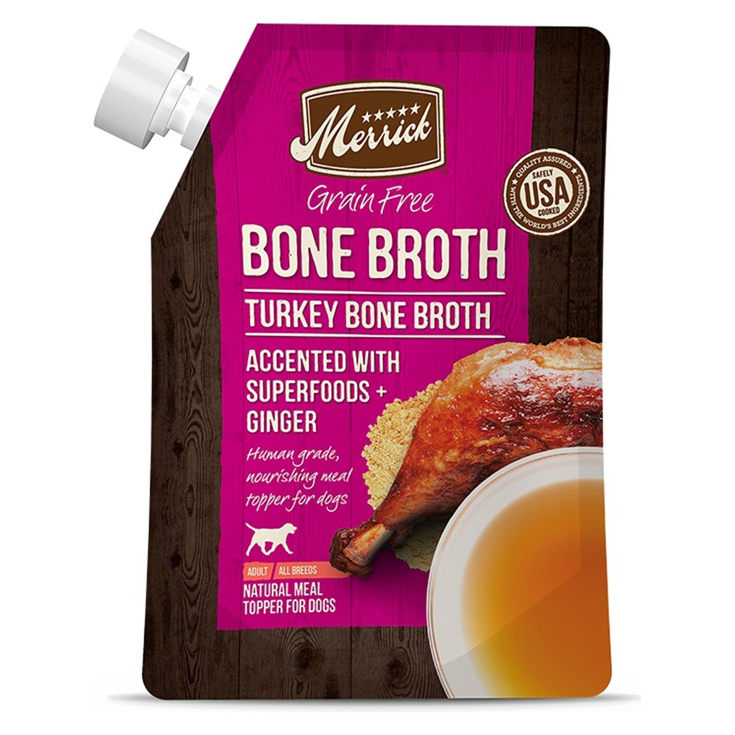 Merrick Dog Bone Broth Grain Free Turkey