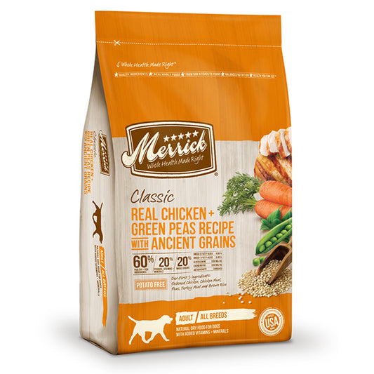 Merrick Classic Real Chicken And Green Peas Recipe With Ancient Grains Dog Food