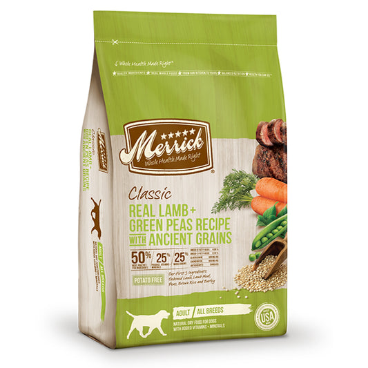 Merrick Classic Real Lamb And Green Peas Recipe With Ancient Grains Dog Food