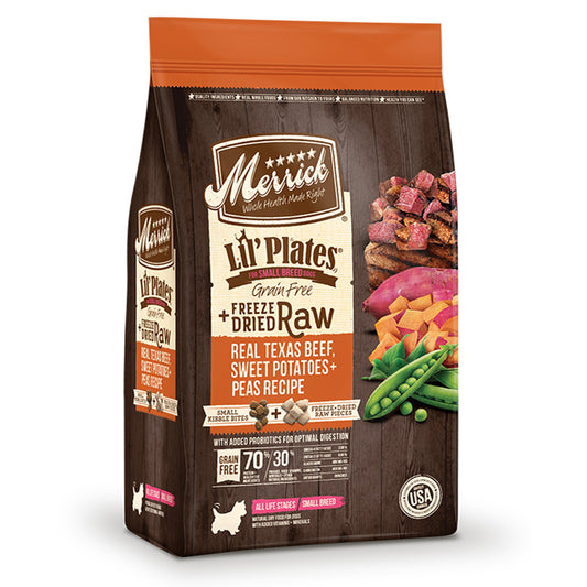 Merrick Dog Freeze-Dried Lil Plates Grain Free Beef And Sweet Potato Dog Food