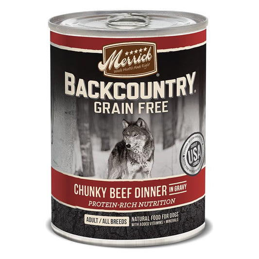 Merrick Backcountry Chunky Beef Dinner 12.7oz. (Case of 12)