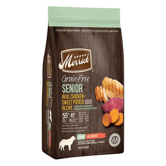 Merrick Dog Grain Free Senior Chicken And Sweet Potato Dry Dog Food