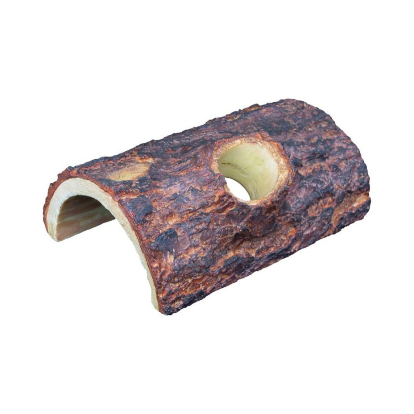 Weco Products Wecorama Sleepy Hollows Giant Pine Bark Lodge Terrarium Ornament Brown/Yellow