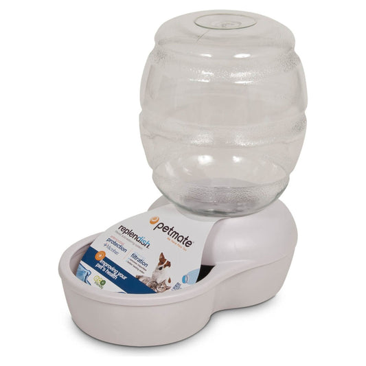 Petmate Replendish Water With Microban Mason Silver and Pearl Silver Grey