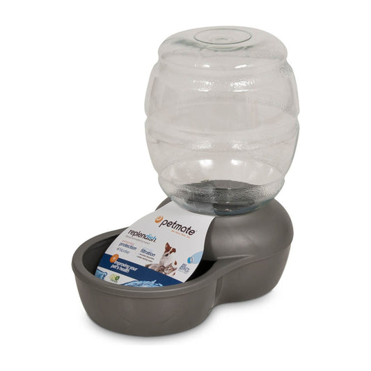 Petmate Replendish Water With Microban Pearl Silver Grey 1ea/SM