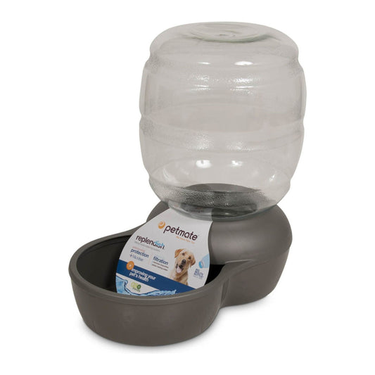 Petmate Replendish Water With Microban Mason Silver